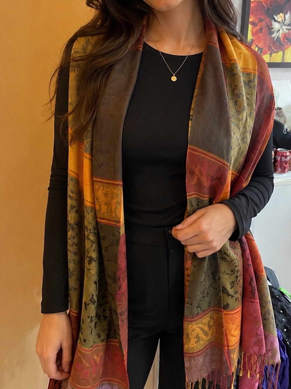 Multicolor Patchwork Women's Scarf Wrap